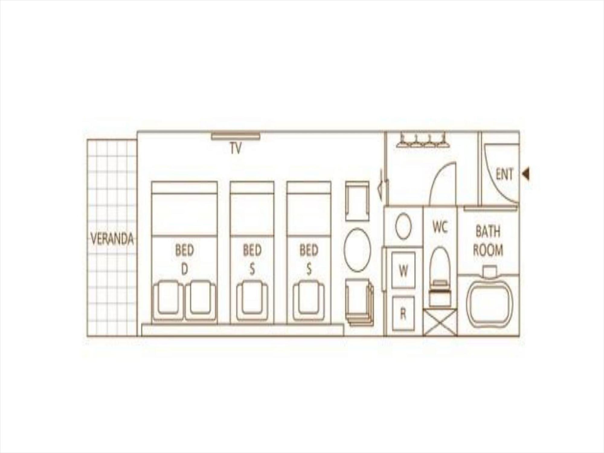 Pangsapuri studio 20 m² dengan 1 bilik mandi peribadi di Naha Luaran gambar